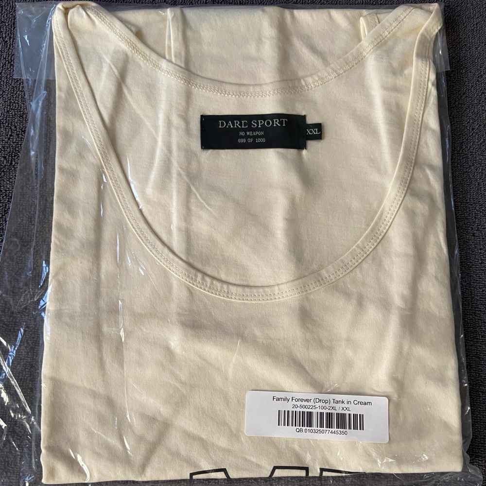 *NWT* Family Forever (Drop) Tank - Cream (Limited) (699/1000 made)